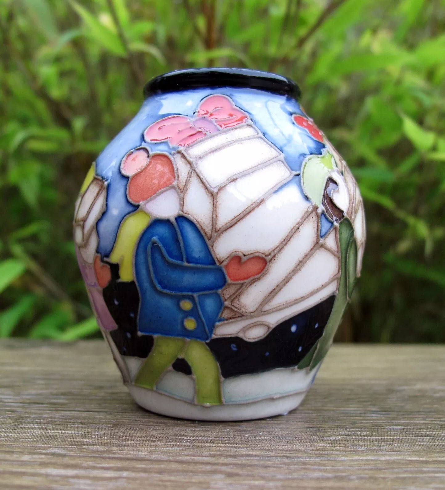 Moorcroft CHRISTMAS DELIVERY Miniature Vase 4/2 Retail Price £299