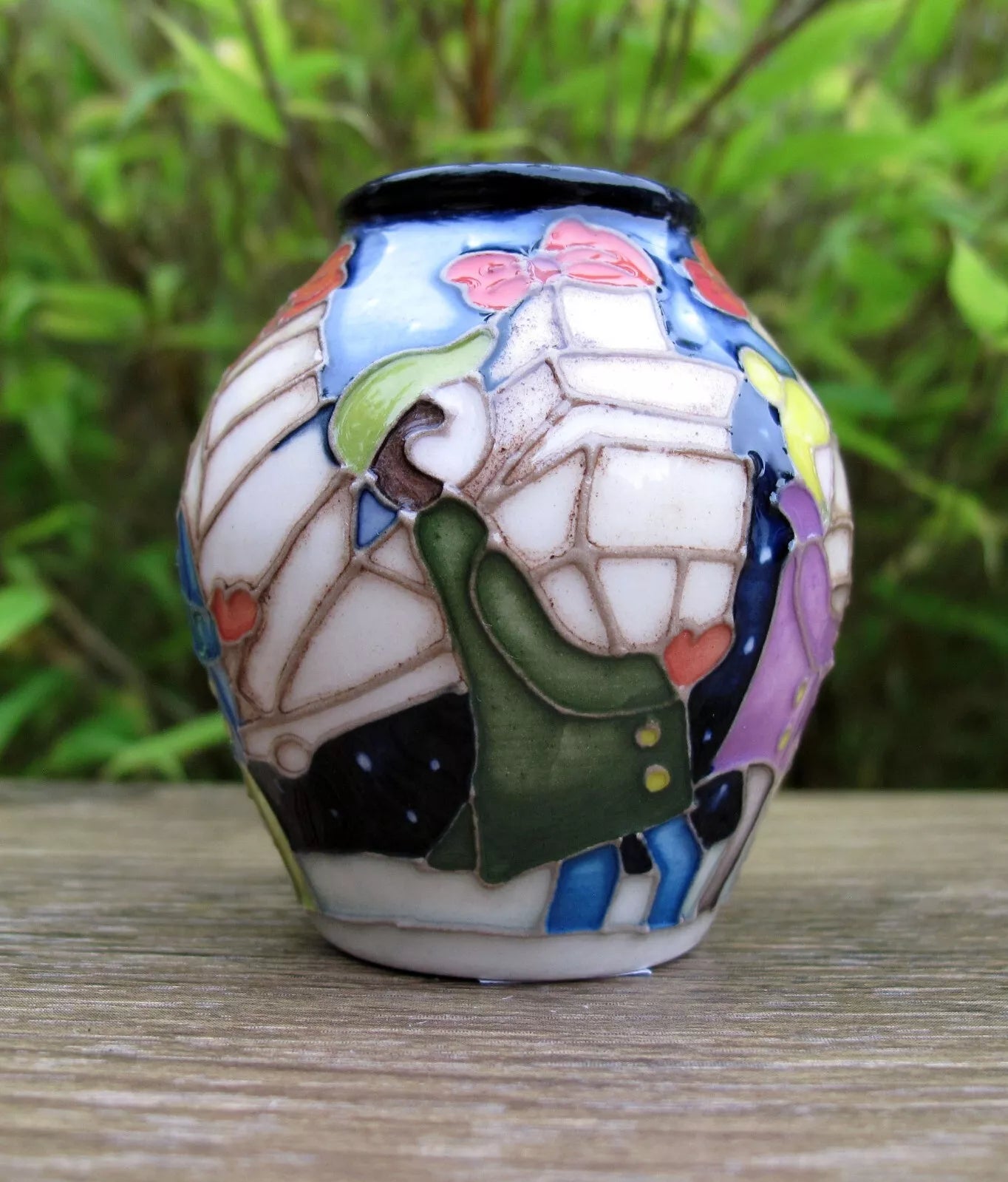 Moorcroft CHRISTMAS DELIVERY Miniature Vase 4/2 Retail Price £299