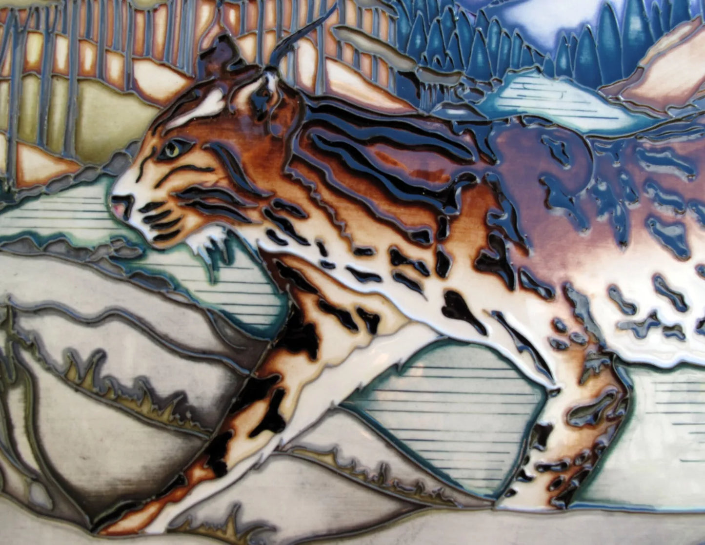 Moorcroft RSPB LYNX REVEALED Trial Date 22.1.14 Plaque PLQ2 Retail Price £985