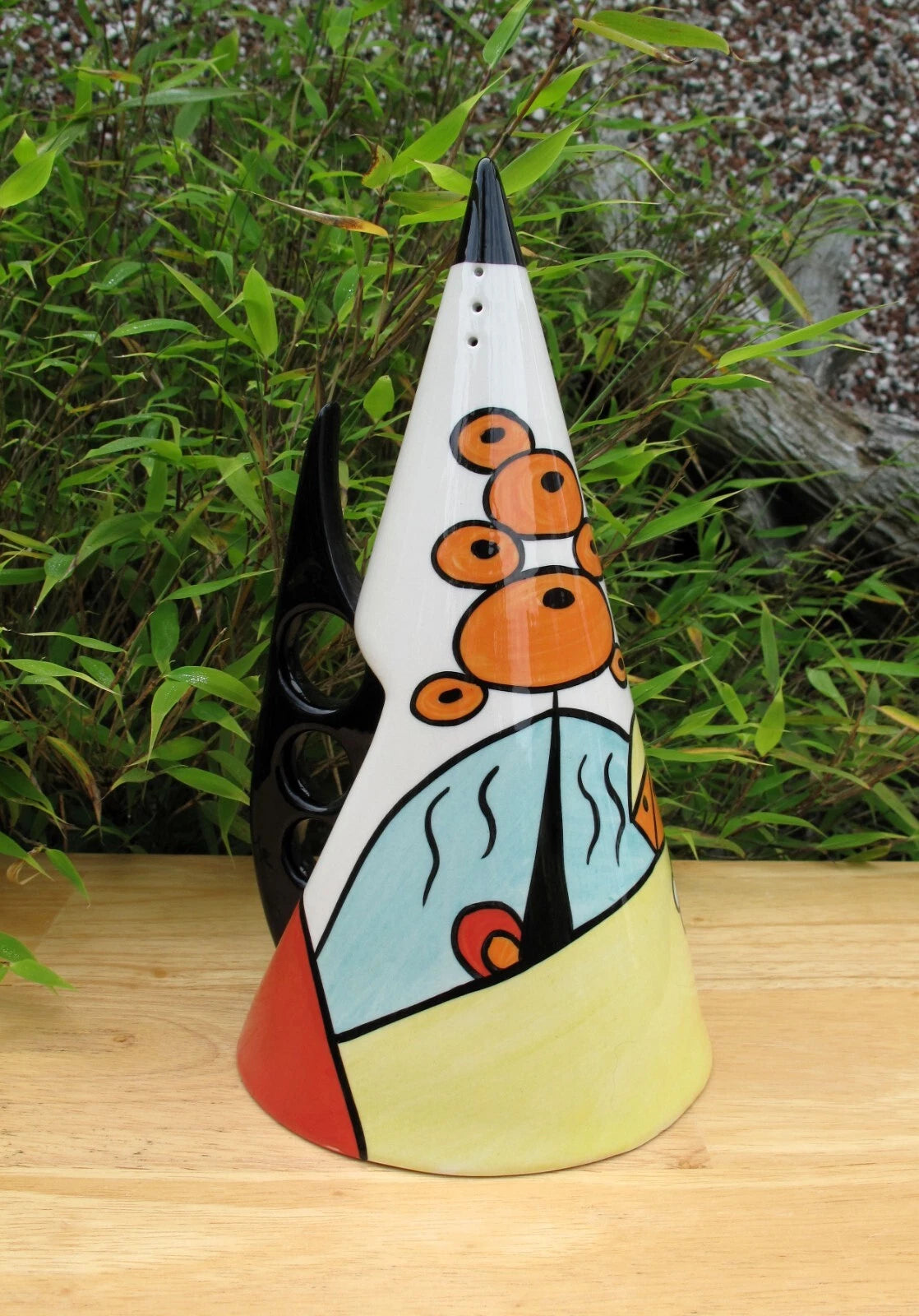 Lorna Bailey Rare GIANT POOLFIEDS FIN Sugar Sifter Shaker Jan 2002 Height 23cm