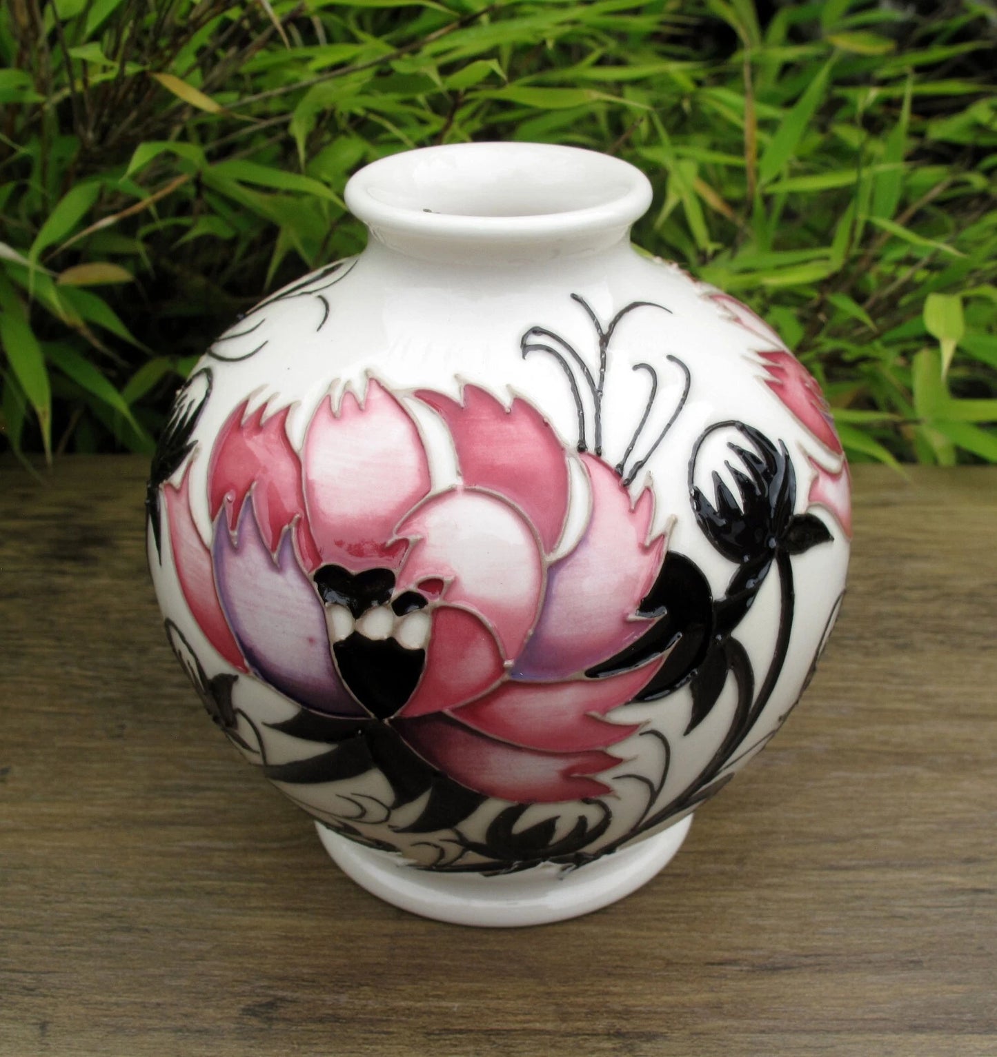 Moorcroft PINK COSMOS Floral Vase shape 41/4 Retail Price £330 Emma Bossoms