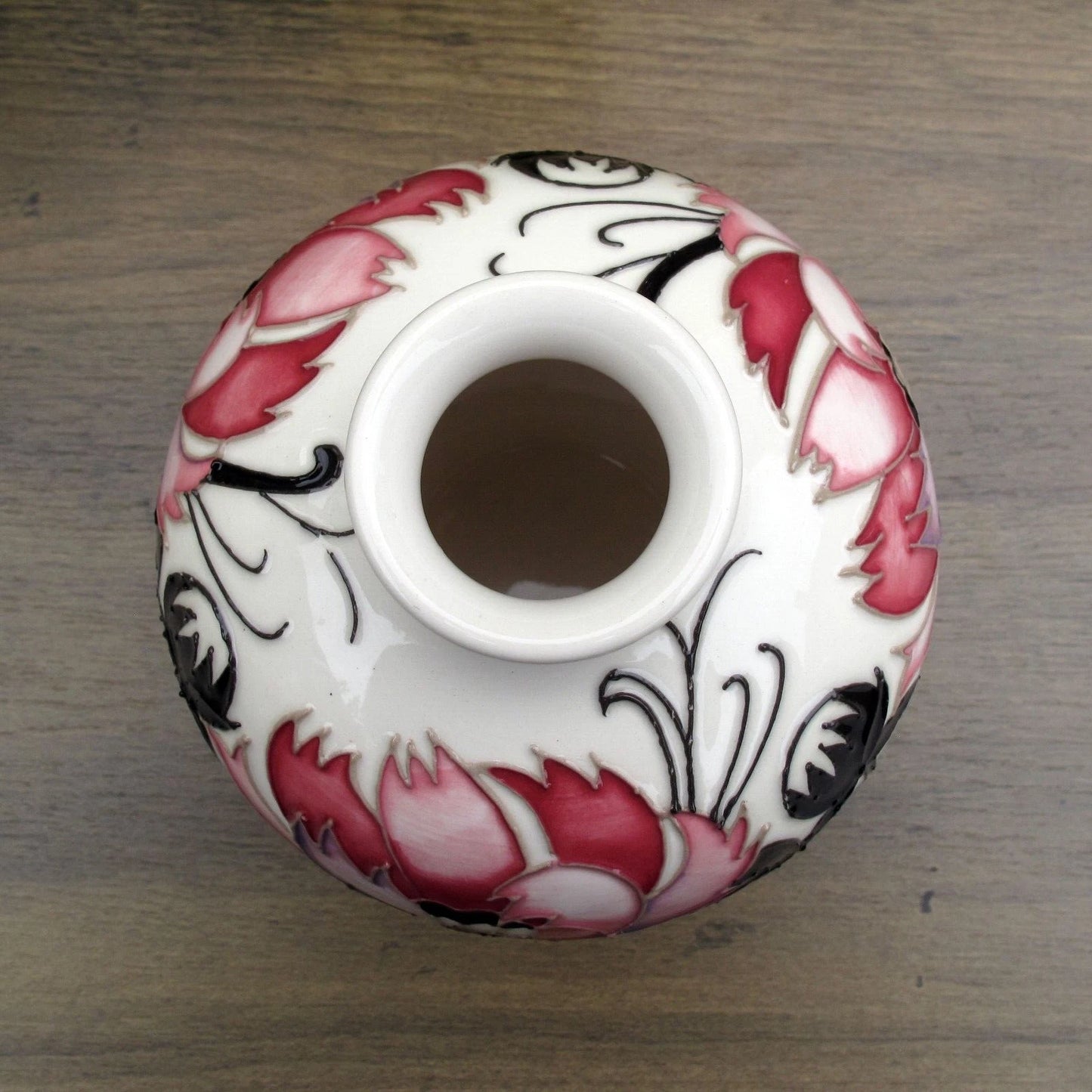 Moorcroft PINK COSMOS Floral Vase shape 41/4 Retail Price £330 Emma Bossoms