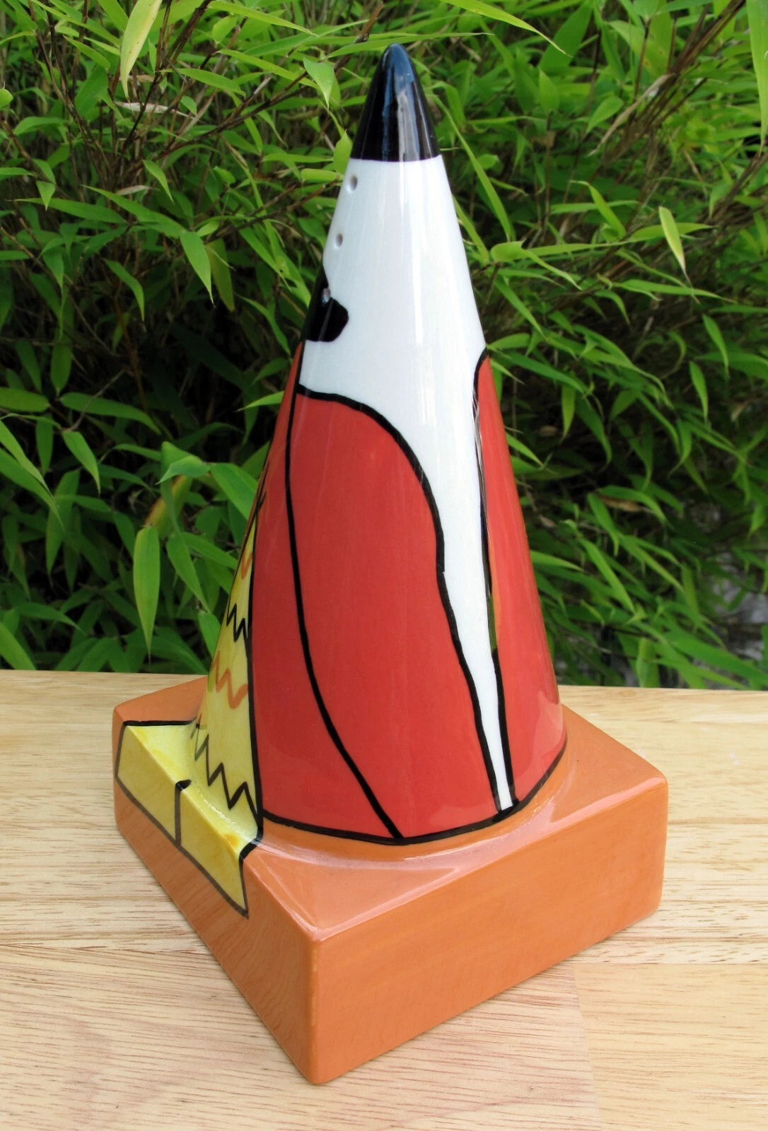 Lorna Bailey Rare COLOURWAY WILD WEST Square Based Sugar Sifter 2000 Gold Signed