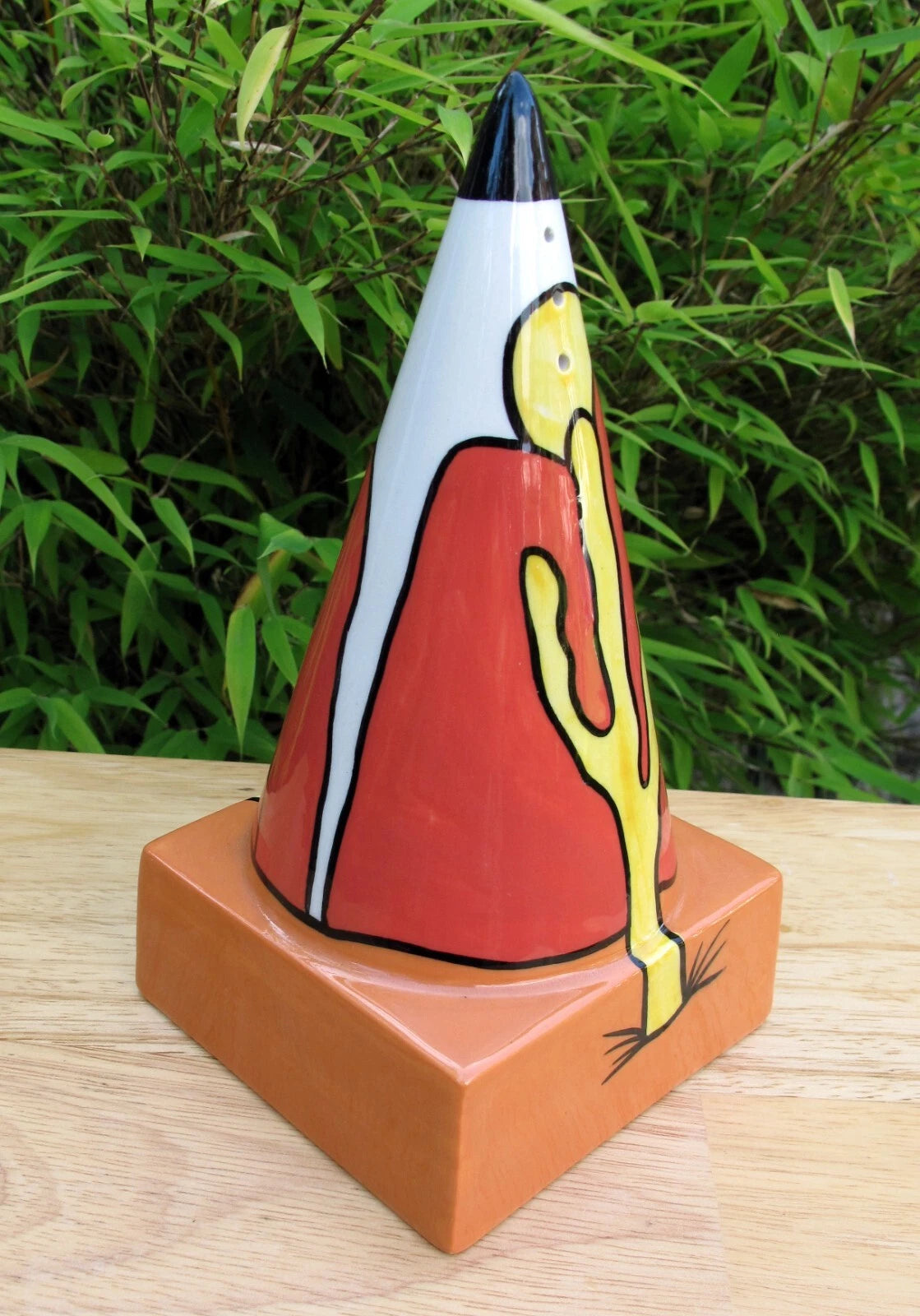 Lorna Bailey Rare COLOURWAY WILD WEST Square Based Sugar Sifter 2000 Gold Signed