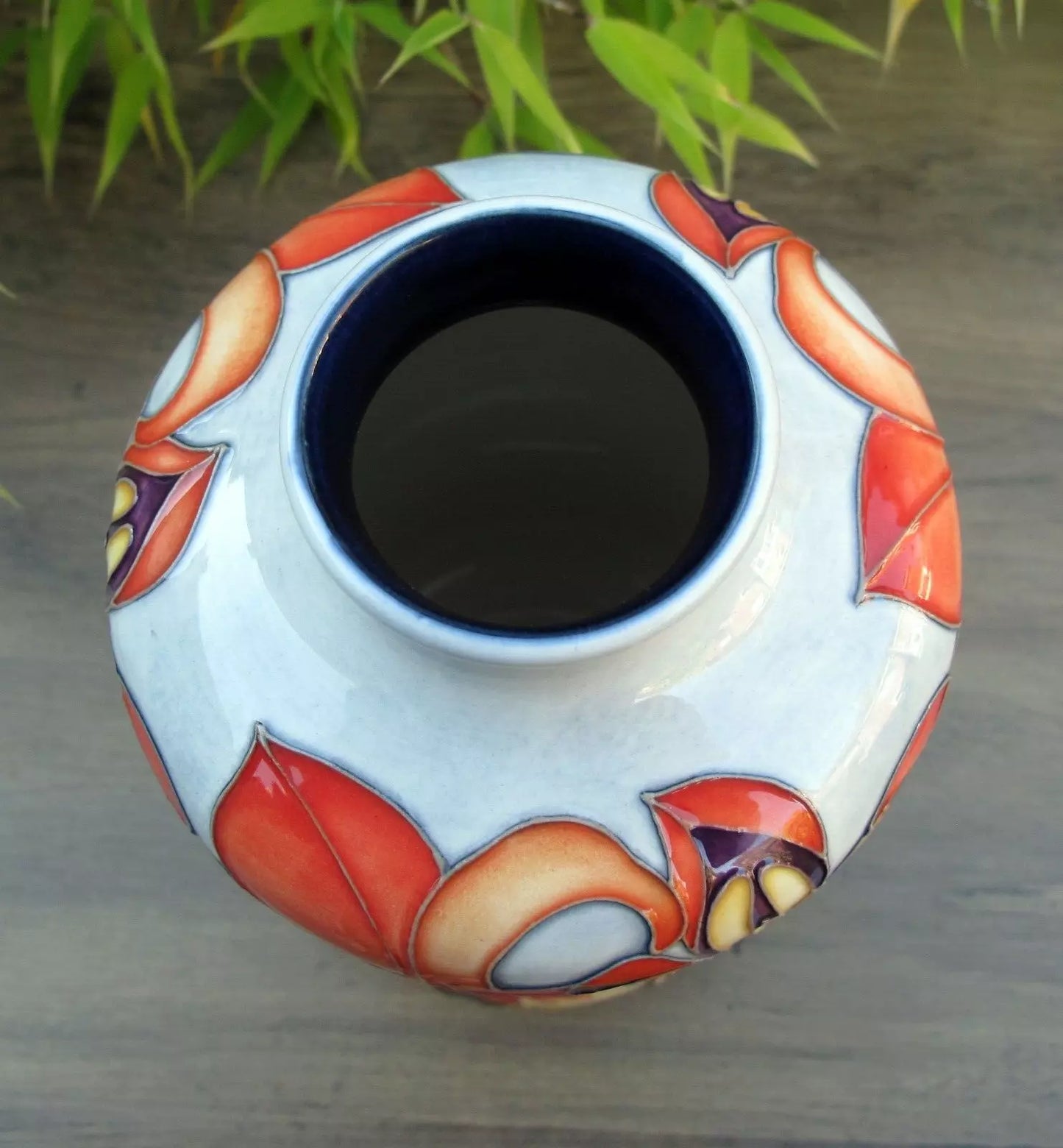 Moorcroft FIRE BLOOM 98/8 Vase Trial Dated 8.2.23 Retail Price £940 Butterflies