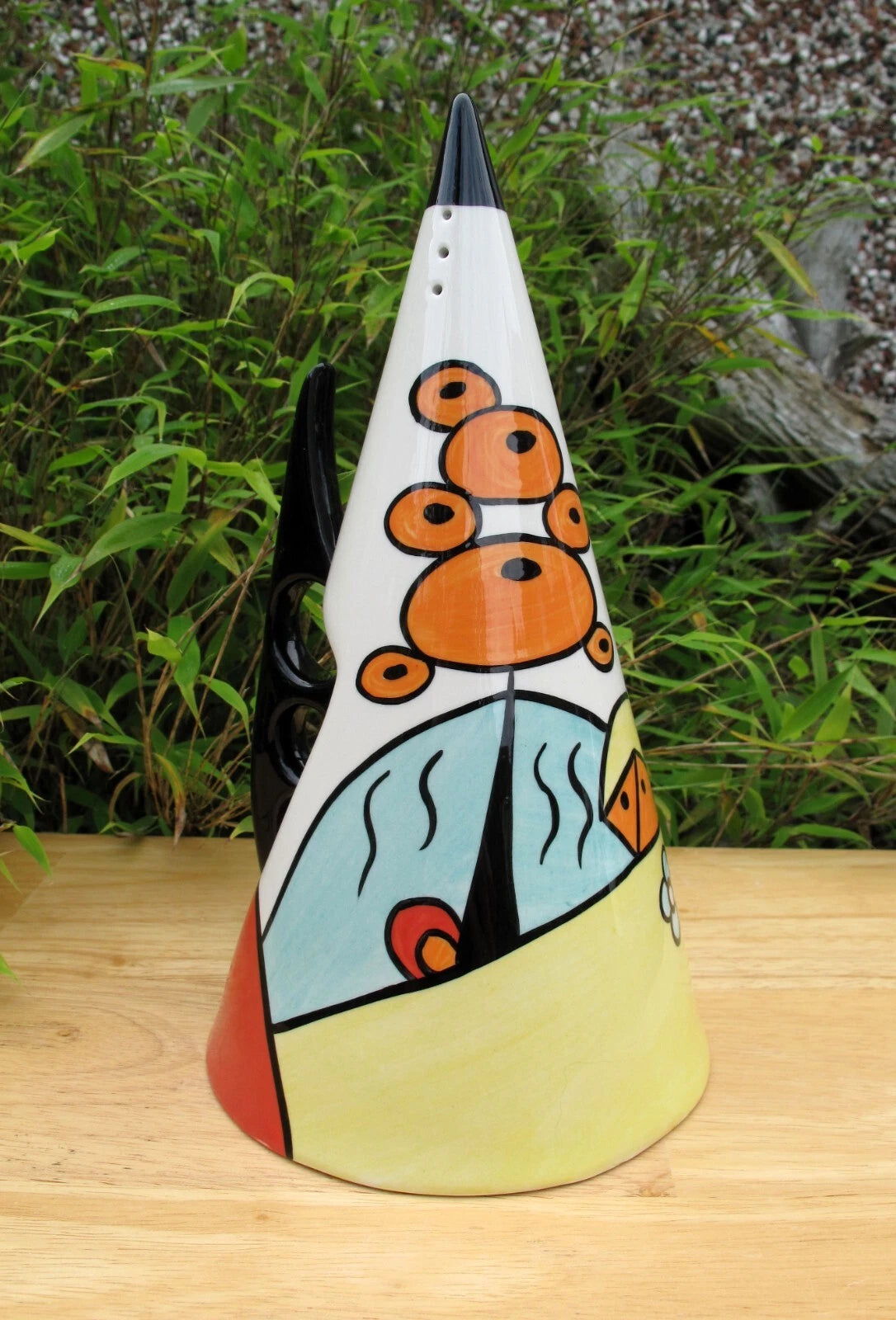Lorna Bailey Rare GIANT POOLFIEDS FIN Sugar Sifter Shaker Jan 2002 Height 23cm