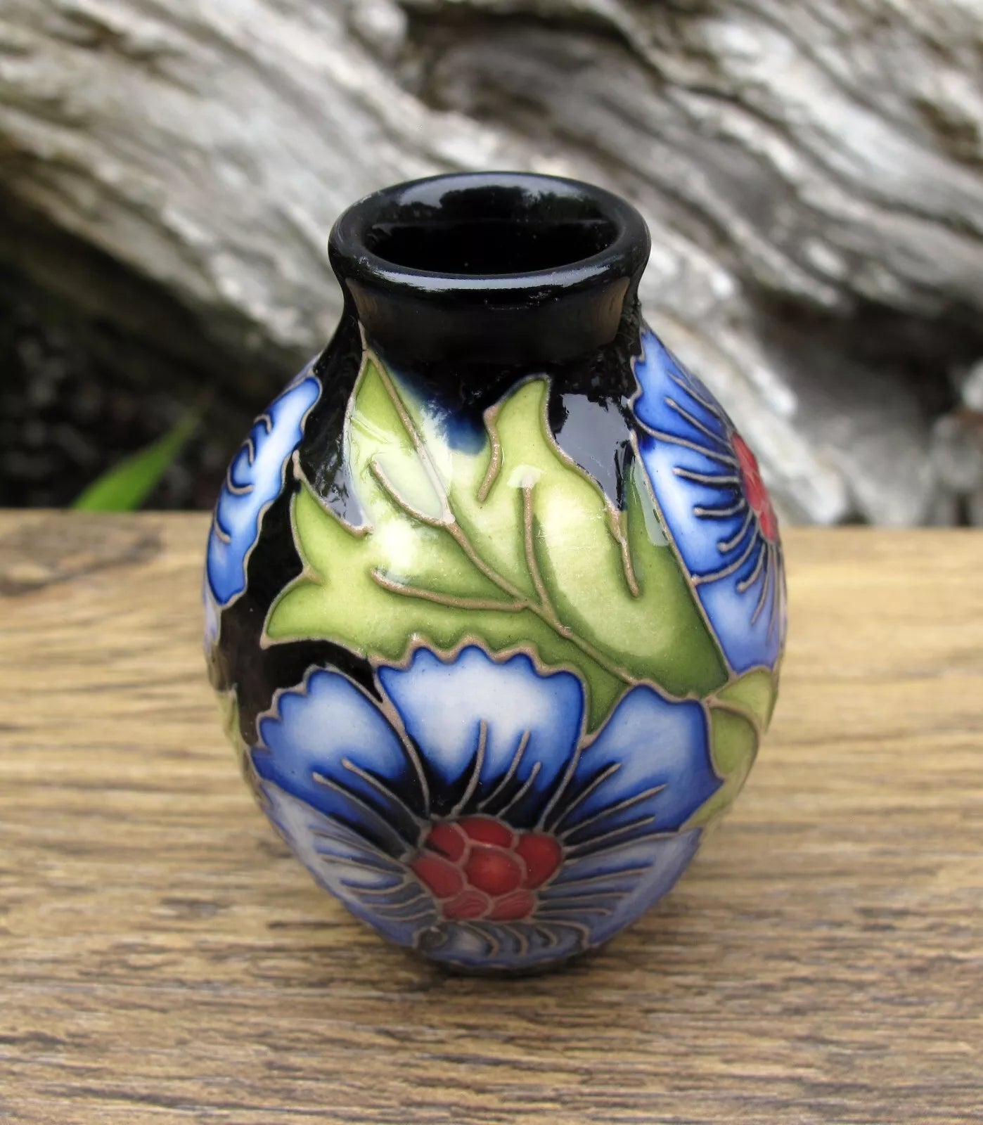 Moorcroft PALMETTE Miniature vase Shape 3/2  Retail Price £207 Rachel Bishop