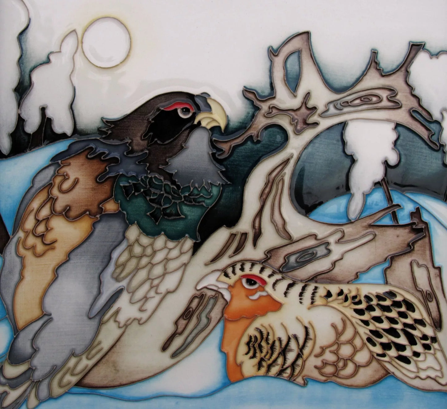 Moorcroft WOODLAND EDGE Plaque PLQ8 Numbered Edition 6. Retail Price £465 BIRDS
