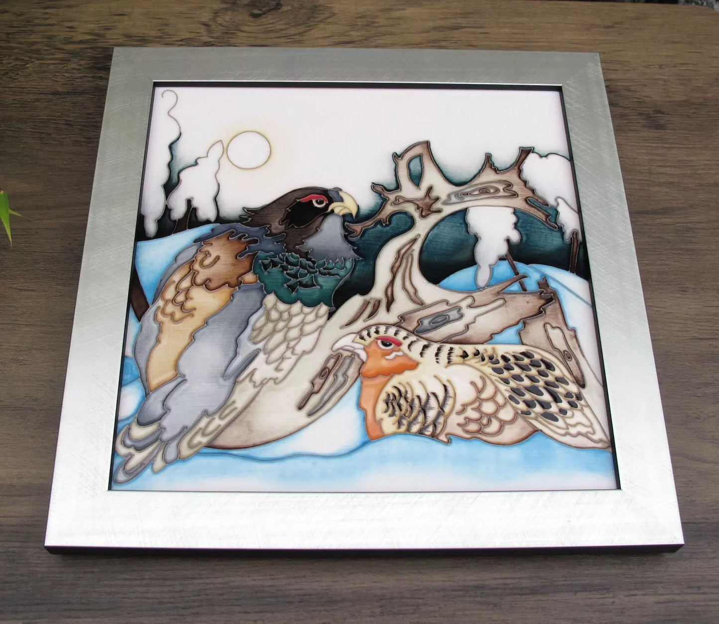 Moorcroft WOODLAND EDGE Plaque PLQ8 Numbered Edition 6. Retail Price £465 BIRDS