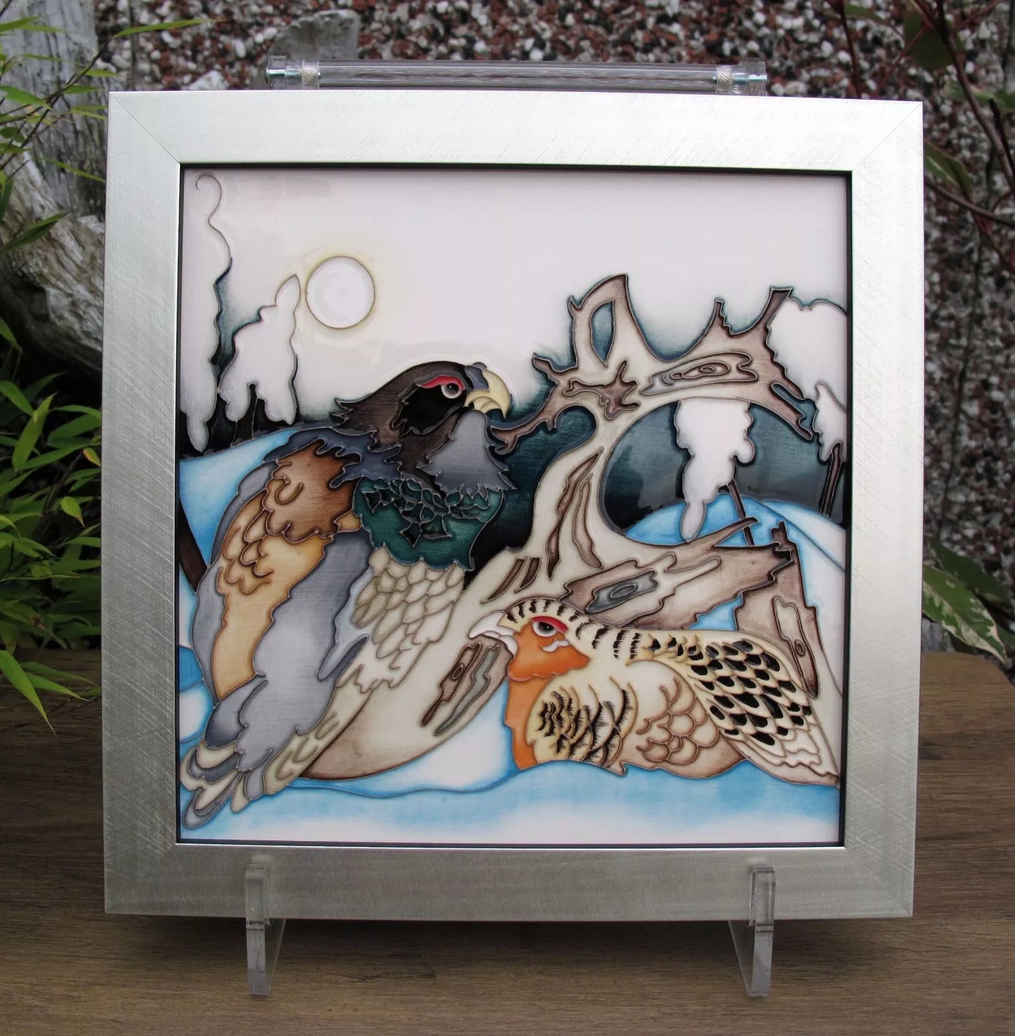 Moorcroft WOODLAND EDGE Plaque PLQ8 Numbered Edition 6. Retail Price £465 BIRDS
